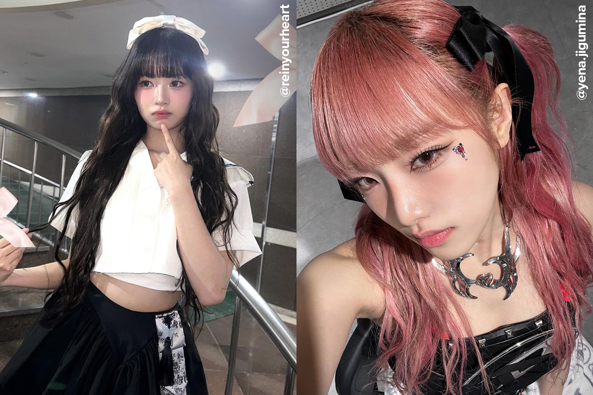 장아이브 레이와 최예나의 헤어핀 스타일링